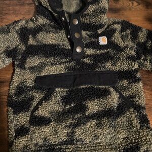 Carhartt Kids Black and Tan Sherpa Hoodie